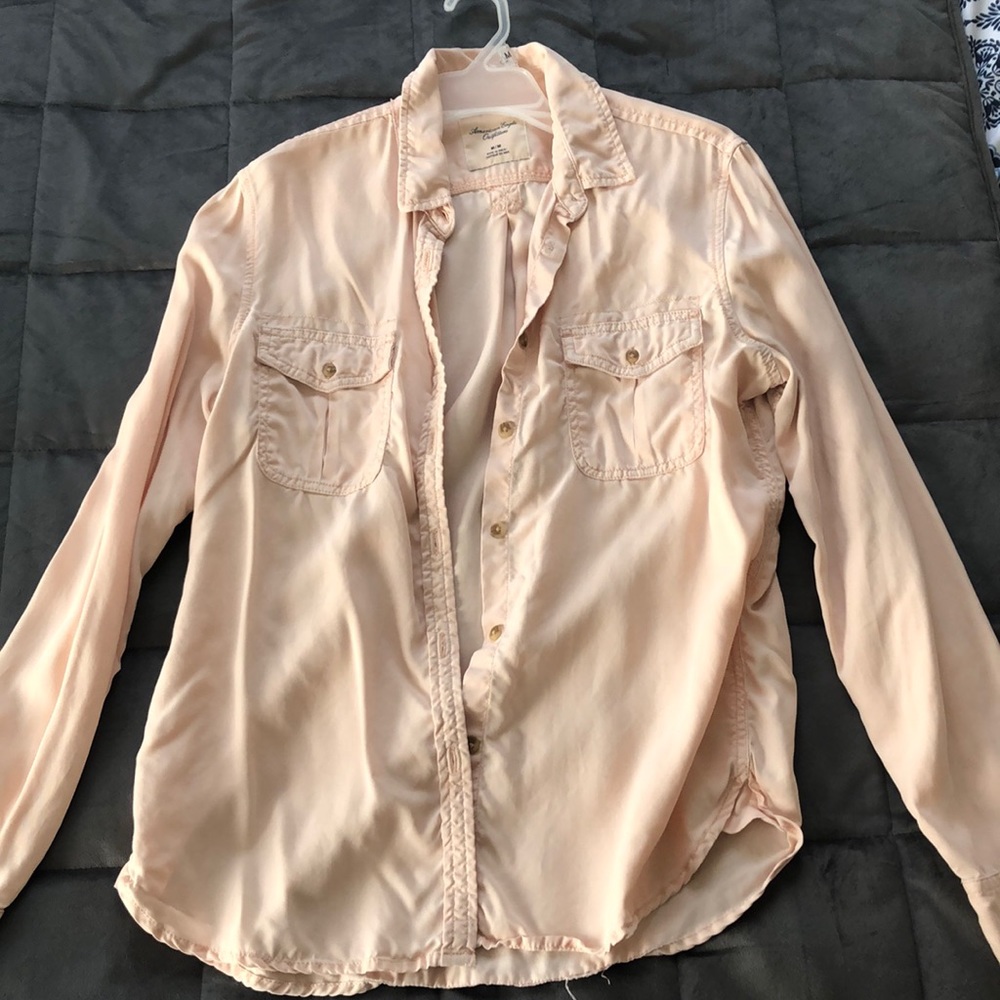 Peach Button Down Shirt